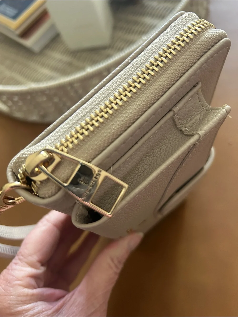 NWOT London Fog Tan Vegan Leather Wrislet